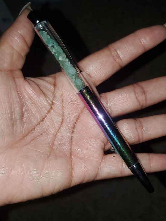 Holidaygall Boutique Other - 📍NWOT-Iridescent Green Crystal Accent Ballpoint Pen ( Black Ink)